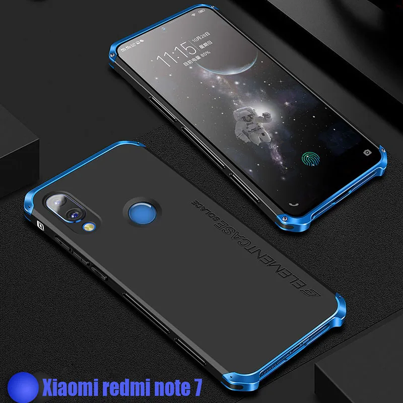 LONGNEWS For xiaomi redmi note 7 pro 6.3 inch case Metal Aluminum frame Scrub cover phone cases Gift Tempered Glass |