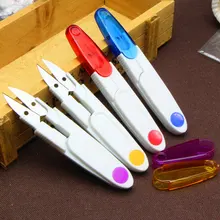 Горячие портативные ножницы для пряжи с защитной крышкой пластиковые ручки портные вышивка инструмент Вспарыватель крестиком ножницы XJS