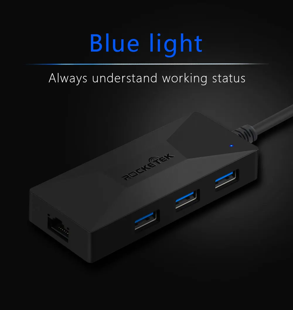 Rocketek USB гигабитный Ethernet адаптер 1000 Мбит/с Тип c концентратор 3,0 Lan для Xiaomi Mi Box 3/S Android tv телеприставка сетевая карта Rj45