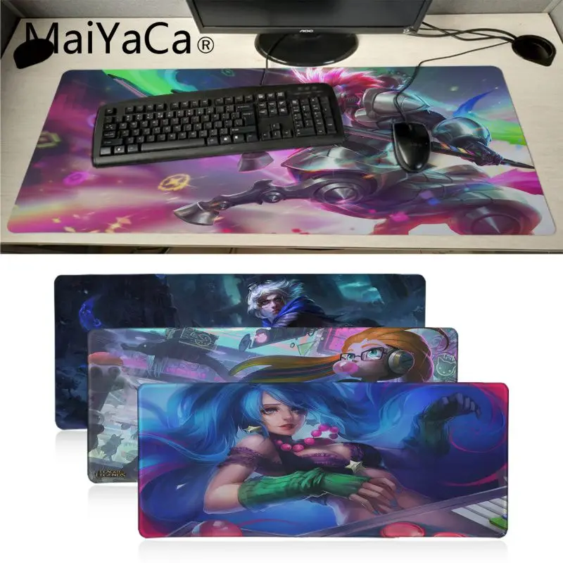 

MaiYaCa video game League of legends Ezreal Anti-Slip Durable Rubber Computermat Professional Locking Edge anime Mouse Pad gamer