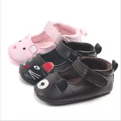 Прекрасный мультфильм детская обувь нескользящие младенцы сначала ходунки для девочек нарядные ботинки