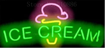 

17*14" Ice Cream NEON SIGN REAL GLASS BEER BAR PUB LIGHT SIGNS store display Restaurant Shop ocaasional Advertising Lights