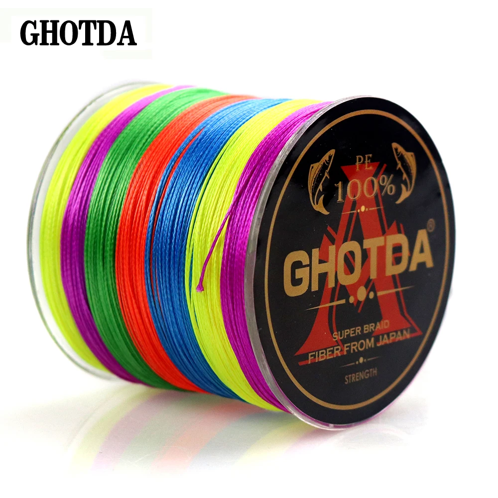 Леска из полиэтиленовой оплетки GHOTDA, многонитевая, 500 м, 8 нитей, шнур для ловли карпа в соленой воде Леска из полиэтиленовой оплетки GHOTDA, многонитевая, 500 м, 8 нитей, шнур для ловли карпа в соленой воде