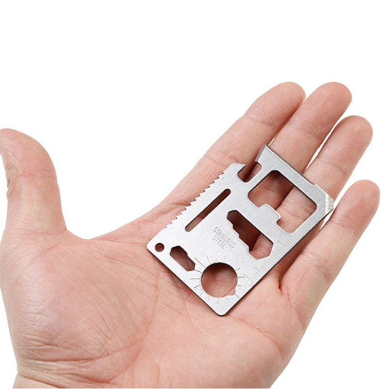 

11 In1 Multi-function Survival Tool Swiss Military Card for Outdoor Camping Hunting EDC Bottle Opener Hiking Gear Pocket Tools