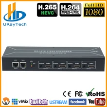HEVC H.265 H.264 HDMI To IP Video Stream Encoder Live Streaming HD Video IPTV Encoder 4 Channels HDMI To HTTP RTSP RTMP Encoder