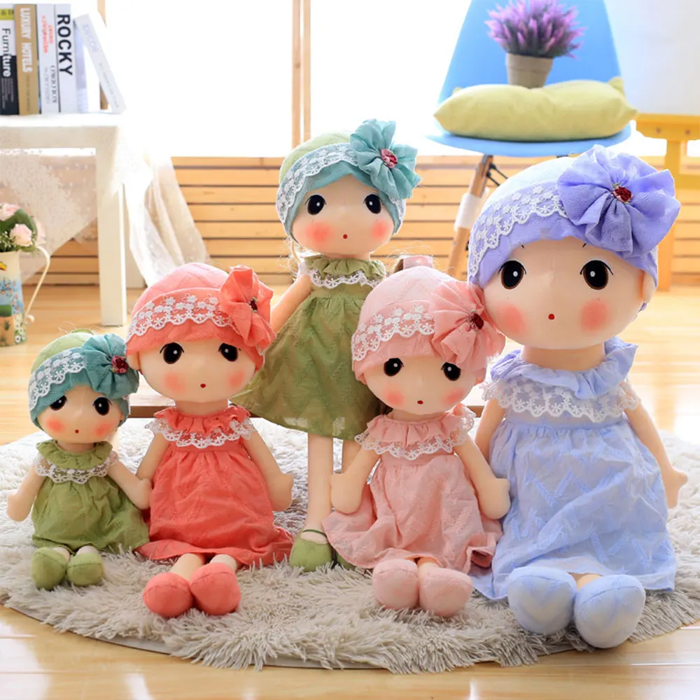 

Kawaii Girl Doll Stuffed Doll Toy Plush Girl Doll 60cm Plush Ppcotton Comforting Doll Baby Doll Decoration Lovely Hand Gadget