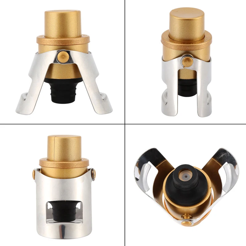 1 x Vacuum Sparkling Wine Champagne Bottle Stopper Sealing Plug Cork Pourer Sealer