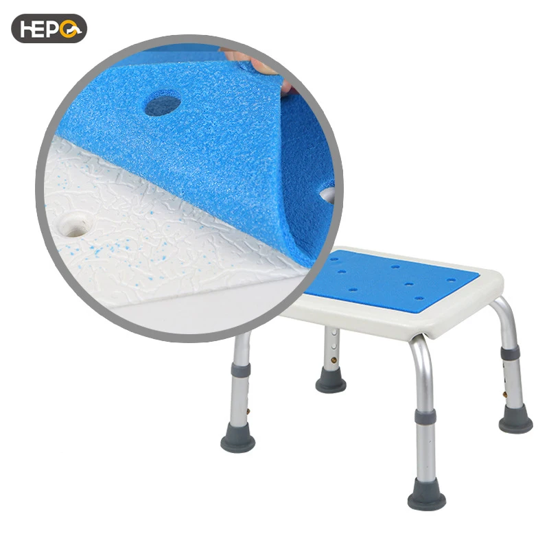 3 level Adjustable Aluminum alloy Stool Elderly Bath seat Shower Pregnant Women Spa Convenient Bathing Aid Chair Health Care