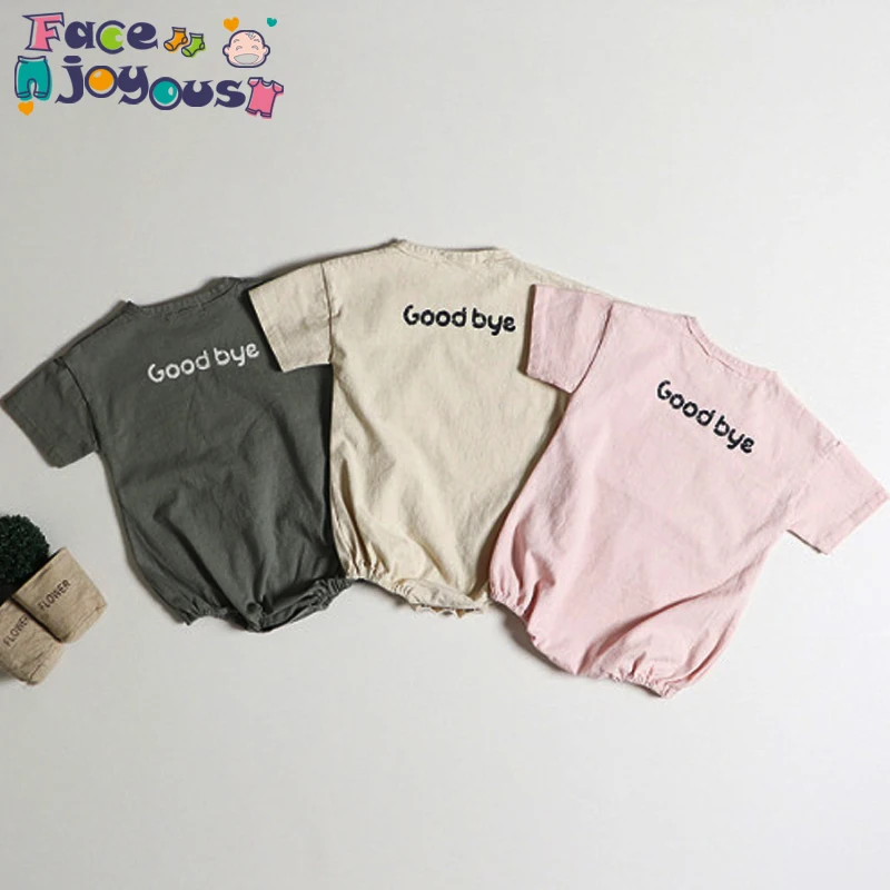 Боди для новорожденных мальчиков и девочек Костюм с надписью Hello Goodbye Детская