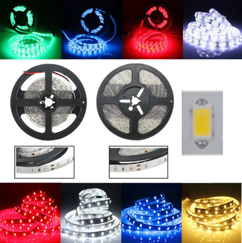 

5M SMD 5630 60LEDS/M Flexible LED Strip Home Decoration Counter Light Waterproof DC 12V