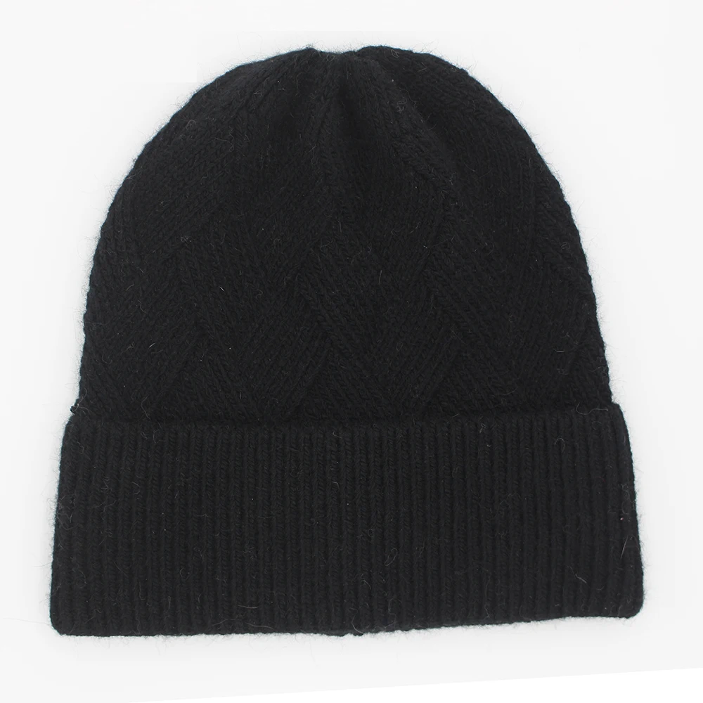 Skullies Beanies женская зимняя шапка головной убор вязаная ангорские полями теплая