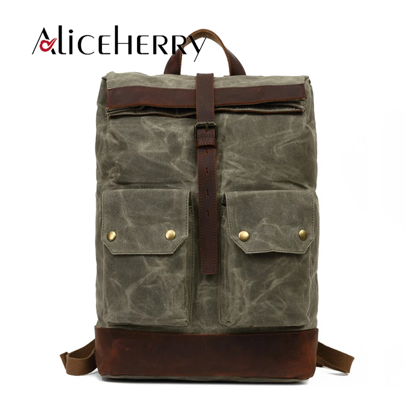 Men and women fashion canvas leather backpack school bag Vintage style bags and shoulder school travel casual backpacks women Men and women fashion canvas leather backpack school bag Vintage style bags and shoulder school travel casual backpacks women