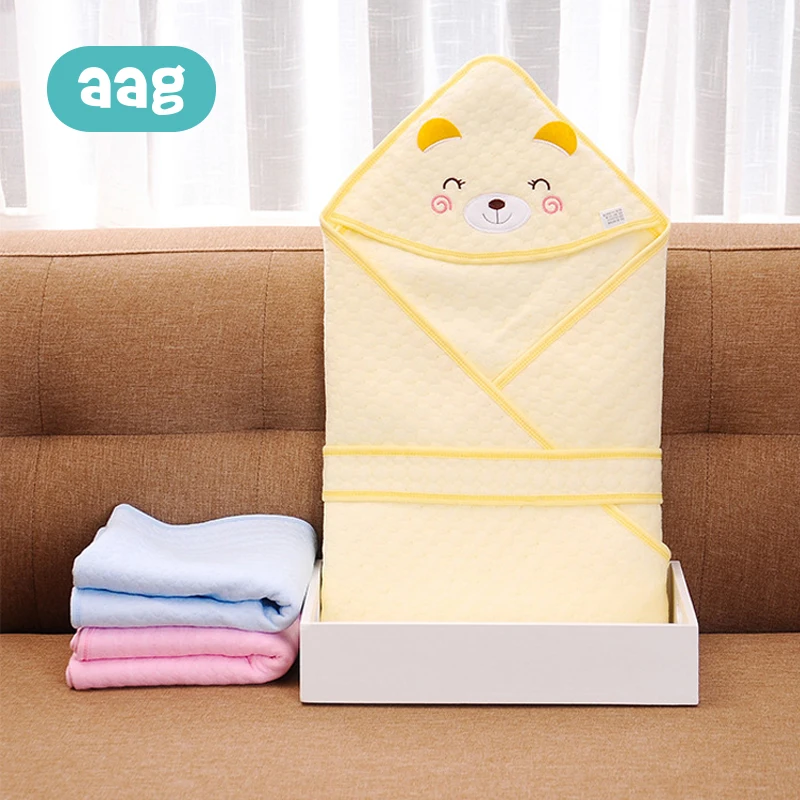 

AAG Baby Envelope Sleeping Wrap Sleeping Bag Cotton Newborn Embroidered Bear Blanket Swaddle Universal Bedding Accessories 0