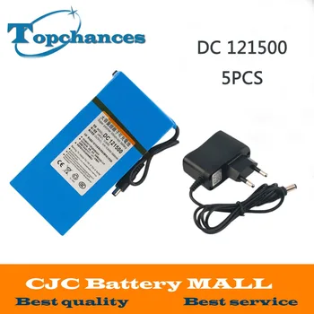 

High Quality 5PCS DC 12V Strong 15000MAH Powerful Rechargeable Backup Li-ion Battery For CCTV Camera Wireless Transmitter