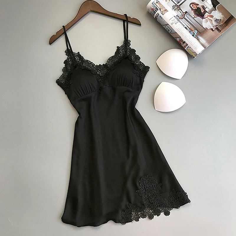 Новинка 5 цветов женский сексуальный шелковый халат Babydoll кружевное белье пояс