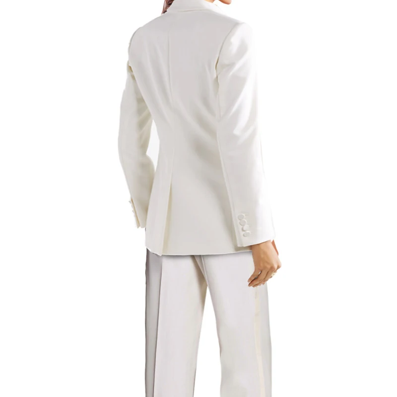 Women Pant Suits silk lady suit office Formal Work Wear Customizewhite Women Ladies Business Office Tuxedos New Fashion Suits