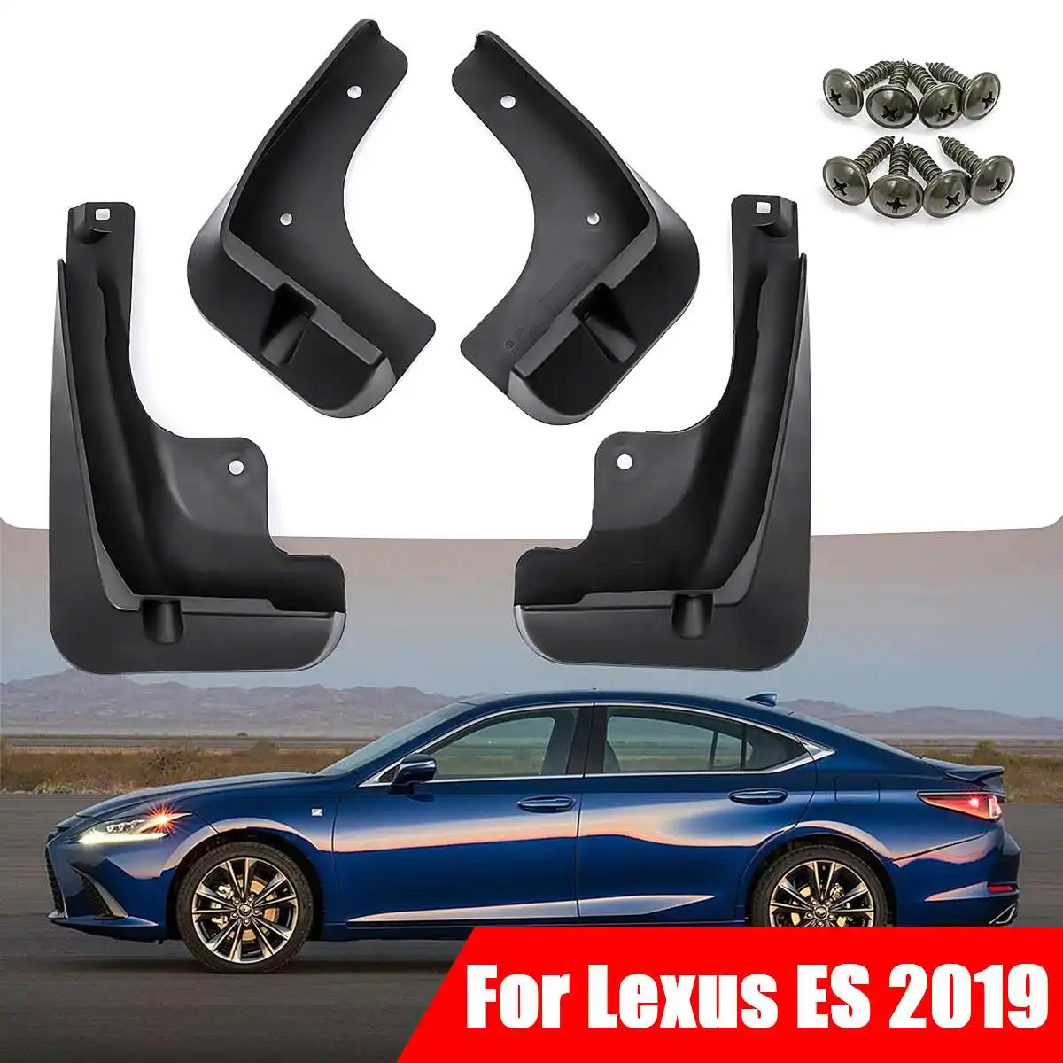 

Car Front Rear Mud Flaps Splash Guards Mudguards for Fender Mudflaps Accessories For Lexus ES ES300h ES350 F-Sport 2019