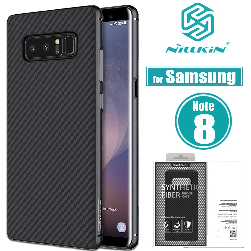 

for Samsung Galaxy Note 8 Case Nillkin Carbon Synthetic Fiber Hard Plastic Matte Phone Back Cases for Samsung Note 8 Note8 Cover
