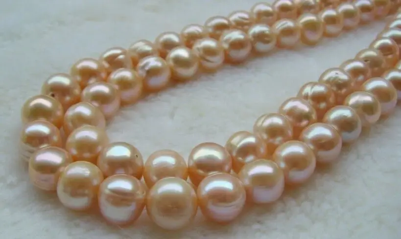 

Free Shipping >>>>> HUGE 32"AAA 11-13MM SOUTH SEA PINK PEARL NECKLACE 14K GOLD CLASP