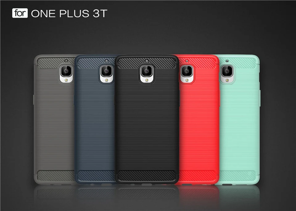 Cover For Oneplus 3T Case Carbon Fiber Oneplus3t Soft TPU Plain Business Shockproof Coque For Capas One plus3T Case Silicon (8)