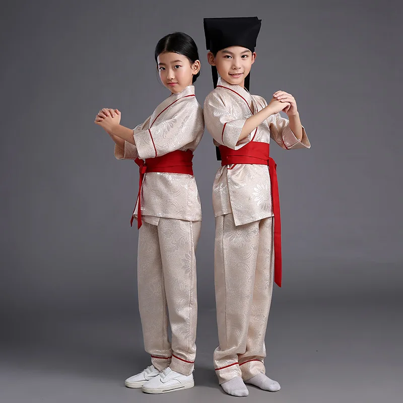 Children Ancient Chinese Students Clothing Girls Boys Chinese Folk
