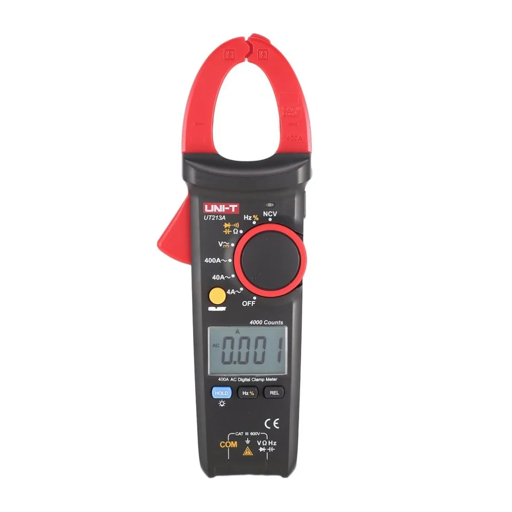 

UNI-T UT213A AC/DC 400A 4000 Counts Digital Clamp Meter Digital Ammeter Resistor / Capacitor / Frequency / Diode Test NCV