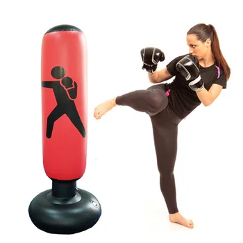 

Inflatable Boxing Bag PVC Thickening Boxing Pillar Tumbler Fight Column Punching Bag Heavy Tower Bag+Air Pump Fitness Accessorie