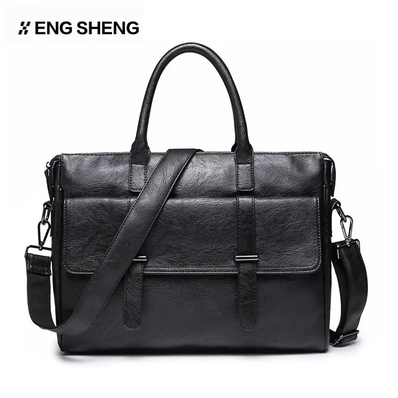 

HENGSHEGN New Mens Bag Shoulder Slung Portable Postman Casual British Official Retro Trend Travel Men's Version Of The Computer