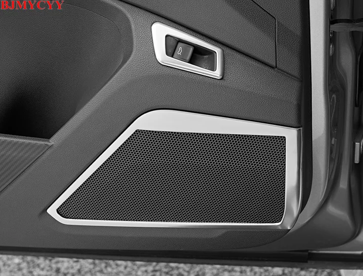 

BJMYCYY stainless steel Automobile door sound decoration frame Car-styling For Volkswagen T-ROC 2018 Accessories