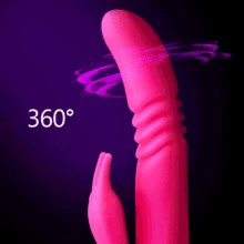 Heating Telescopic Rabbit Vibrator Rotating 12 mode Dildo Vibrator G Spot Clitoris Stimulator Adult Sex Toys