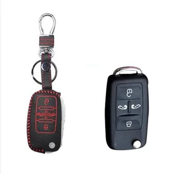 

STYO Car genuine leather key cover leather key cases for VW Sharan MULTIVAN