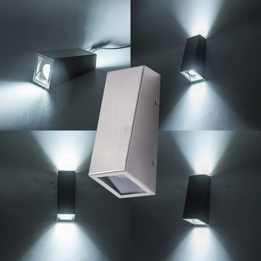 

304 stainless steel LED sconce wall lamp Decorative lighting for home led wall mounted Porch Wall light with GU10 spot light