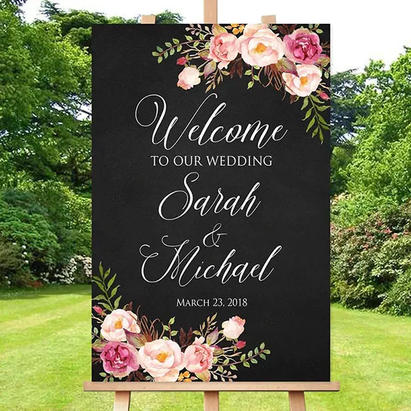 Maple Leaf Wedding Boards Sign Welcome to Our Wedding Welcome Sign Wood Welcome Board Rustic Wedding Decor Custom Couple Name - Цвет: Sign 3