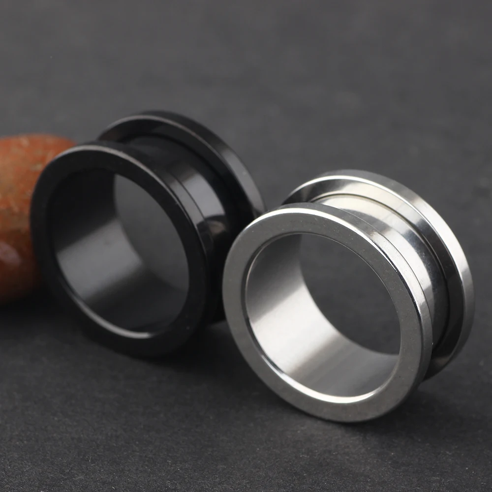 JUNLOWPY Ear Plugs 2-25mm Big Gauges Wholesales Body Jewelry Flesh Tunnel Ear Expander Kits Stretcher Ear Plug Tunnels