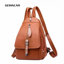 Popular Wild Backpacks Fashion Belts School Bags Girls Rucksack Small Women Pu Leather Backpack Female Backpack