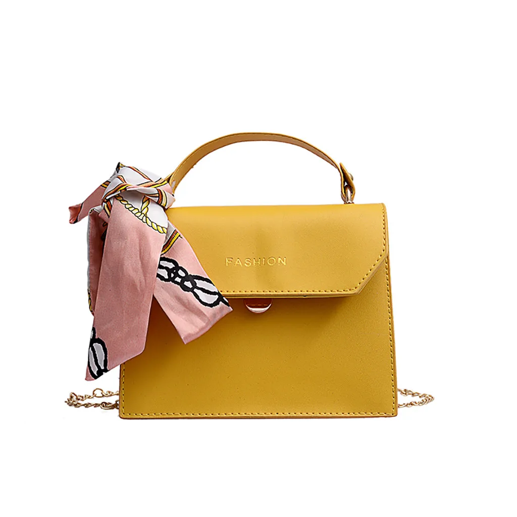 

chain Women Bag Korea style Leather Handbags Small Flap Crossbody Shoulder Bag for Women Ribbon Messenger Bags bolsos mujer
