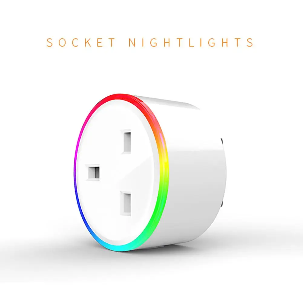 

WiFi Home Smart Plug APP Remote Control Voice Timing Power Night Light Socket
