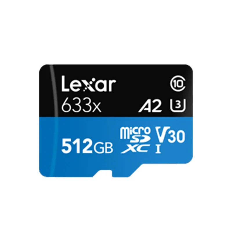 Оригинальная Micro SD карта Lexar 256 ГБ высокоскоростная 95 МБ/с./с 128 ГБ 32 ГБ класс 10 633x64 Гб карта памяти U3 V30 UHS-I флеш-карта памяти TF микро SD - Емкость: 512GB