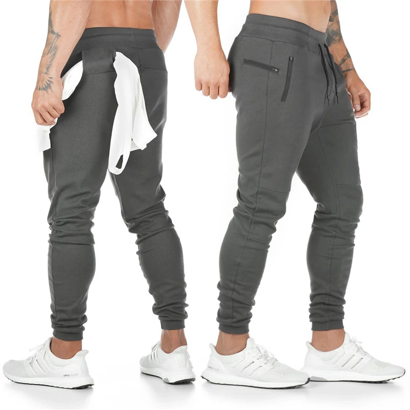 Pants Men Fitness Bodybuilding Gyms Run | Cotton Fitness Trousers ...