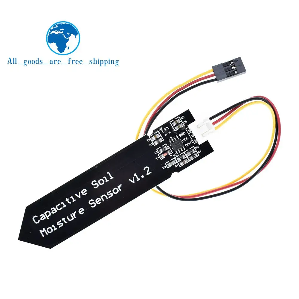 

Capacitive Soil Moisture Sensor Module Not Easy to Corrode Wide Voltage Wire 3.3~5.5V Corrosion Resistant W/ Gravity for Arduino