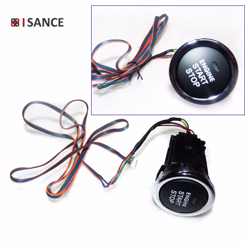 

ISANCE Auto Vehicles Engine Start Stop Button Push Start Keyless Switch and Wires Red Illumination ( just what showed in photos)