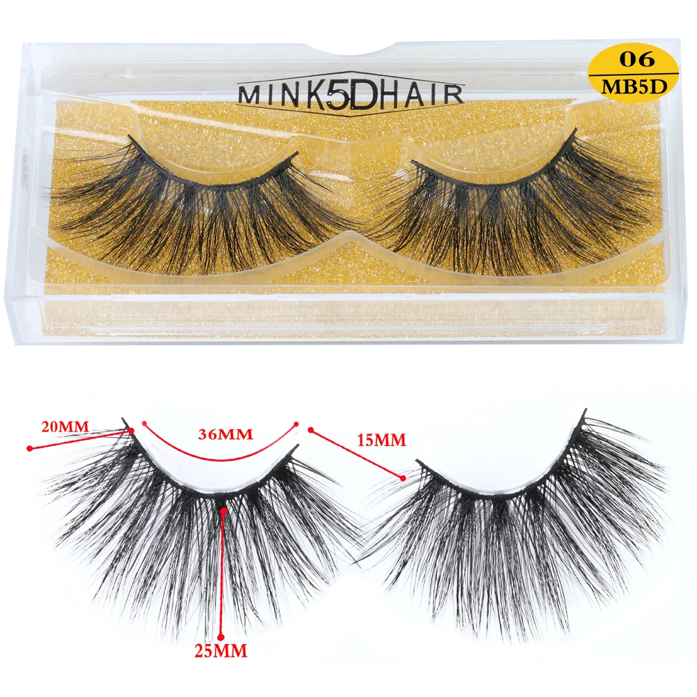 MB 25 мм Lashes 5D норковые ресницы удлиненной длины 3D накладные ресницы большие драматические объемные 25 мм ресницы накладные ресницы - Цвет: MB5D-06