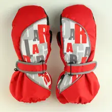 Рождественские Зимние теплые детские перчатки для мальчиков и девочек, лыжные уличные перчатки для сноуборда, Детские От 2 до 9 лет, ветрозащитные водонепроницаемые рукавицы