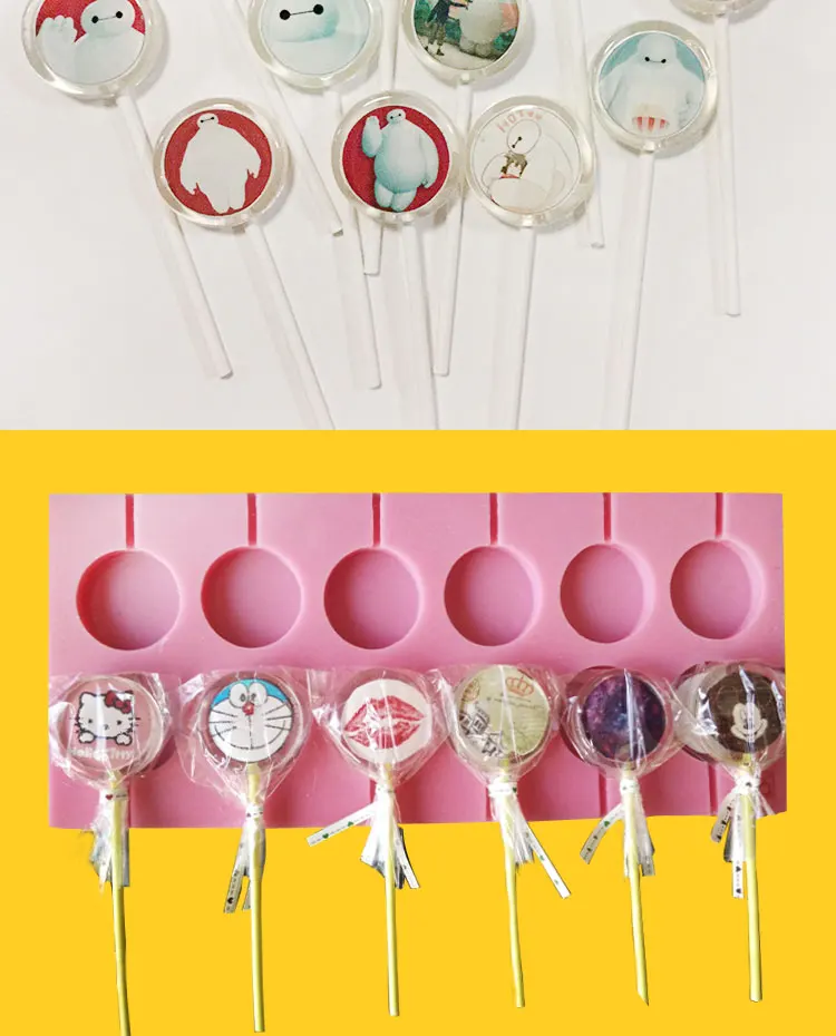 

1PCS Round Shape Lollipop Silicone Mold, Jelly, Chocolate, Soap ,Cake Decorating DIY Kitchenware ,Bakeware 3064