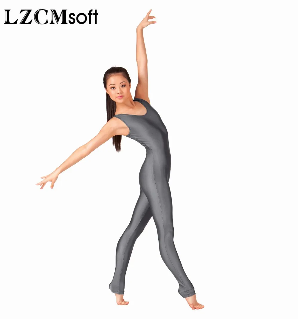 LZCMsoft женский комбинезон из лайкры и спандекса с глубоким вырезом, черный комбинезон для гимнастики, полный комбинезон, комбинезон для балета, сценического танцевального шоу