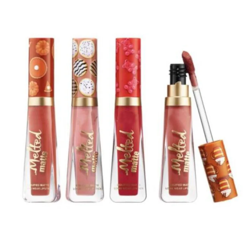 

New Lip Cosmetics Sweet Smell of Christmas Mini Melted Liquid Liquified Lipstick Set 4pcs box set
