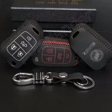 Только красная натуральная Высококачественная кожа новое поступление автомобильный чехол для ключей ручной шитье чехол для ключей для BUICK new REGAL