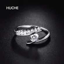 

HUCHE Silver Color Ring For Women High Quality Low Price Brand New Copper Fashion Jewelry With AAA Cubic Zircon HYJR181