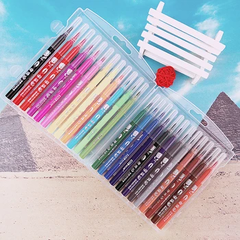 

12-18-24colors Watercolor Brush Manga Markers Soft Nib Color Marker Pen Sketch Manga Graphic Drawing Gift For Kid