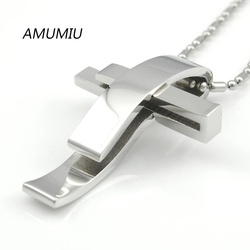 

2015 Silver Color 316L Stainless Steel Cross Pendant Necklace Religious High Quality Free Shipping Wholesale Gifts Party KP1167